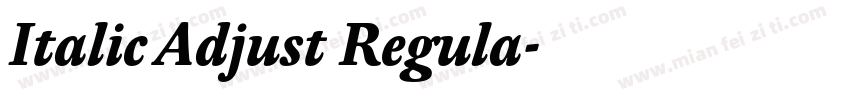 Italic Adjust Regula字体转换